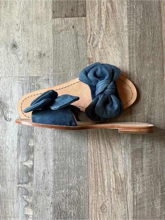 kate spade | Shoes | New Kate Spade New York Sasha Slide Bow  NWOT Kate Spade New York Sasha Denim Now Slide Slide Sandals Size 10